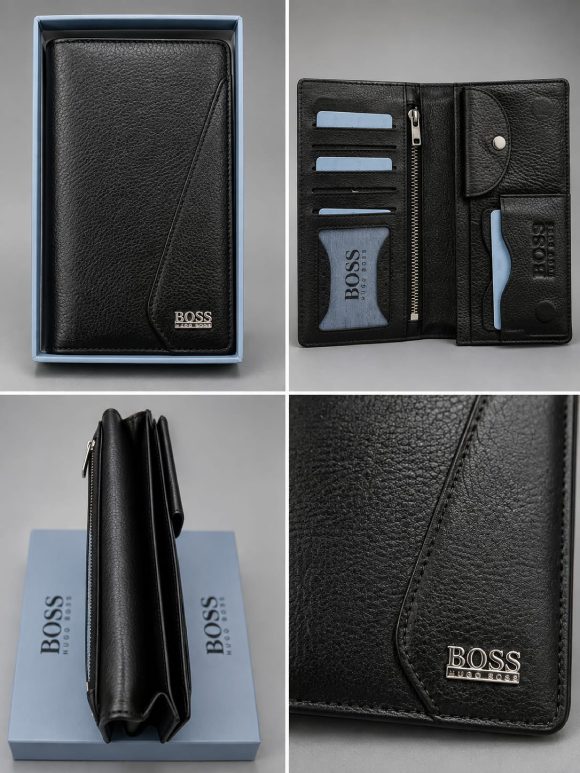 Premium Chocolate Brown Leather Wallet for Men – Stylish Long Wallet 2